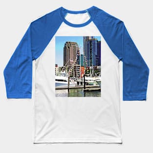 Jersey City NJ - Boat Pennants Baseball T-Shirt